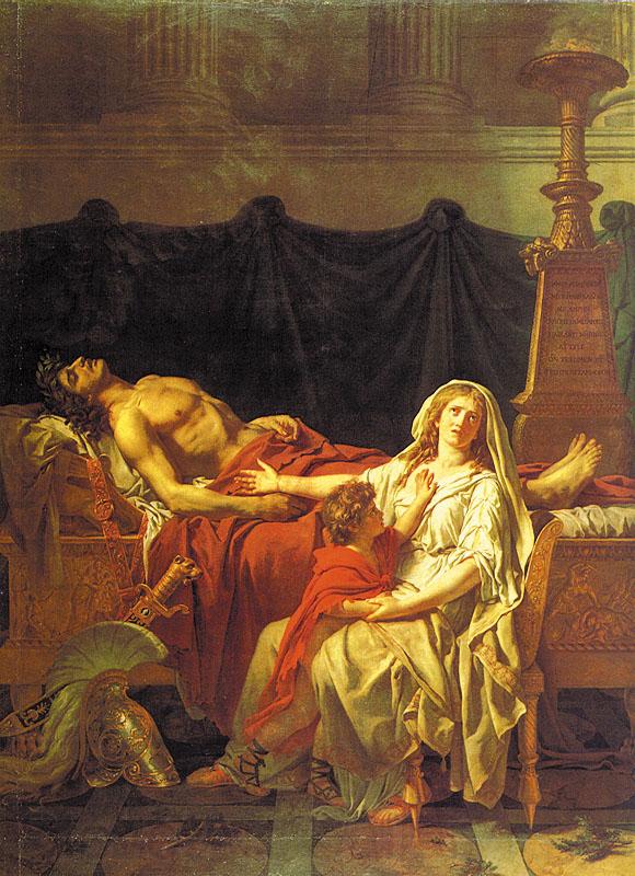 Jacques-Louis David Andromache Mourning Hector Norge oil painting art